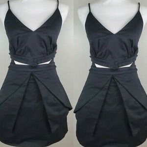 Farm Rio NWT black cutout mini cocktail dress xs